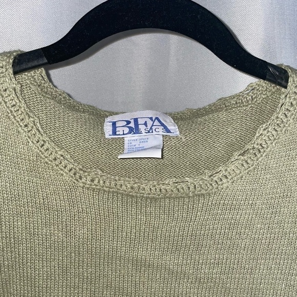 BFA Vintage Tank Top Lattice Crochet Cardigan Set Sleeveless Sweater Tank Top - Picture 9 of 12